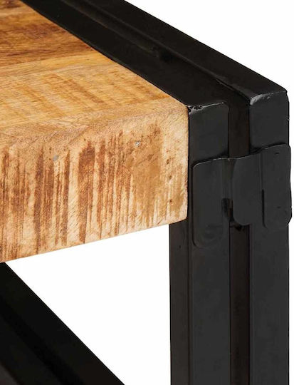 vidaXL Floor Bathroom Shelf Wooden 65x50x23cm Brown