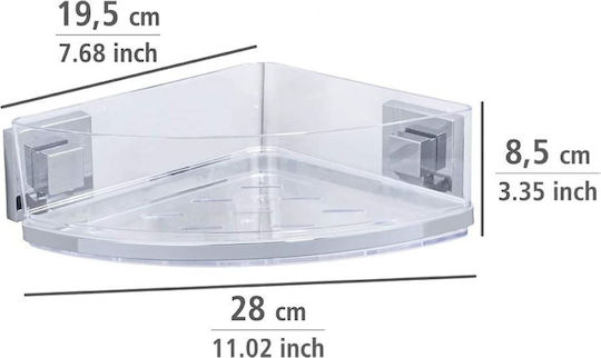 Wenko Ecke An der Wand montiert Badezimmerregal Metallisch 28x19.5x8.5cm Gray