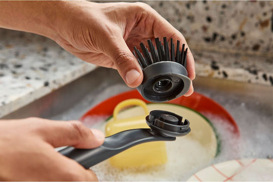 Joseph Joseph Plastic Cleaning Brushes with Handle Gray 2pcs