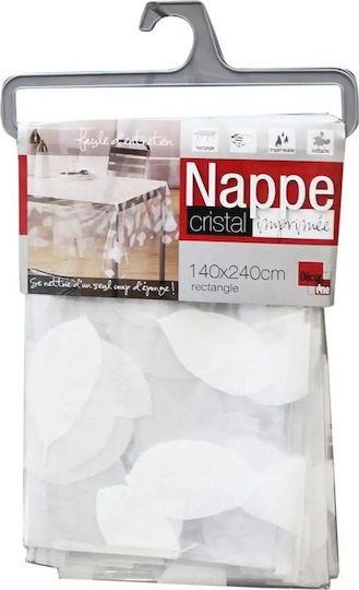 Τραπέζι με Κεραμική Επιφάνεια White Leaf Motif 240x140εκ.