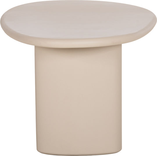 Fiber Oval Dining Room Table from Concrete Beige 240x100x75cm