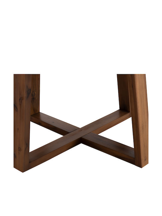 Rundes Esszimmer- und Küchentisch mit Beton-Oberflächenmaterial in Grau 130x130x75cm