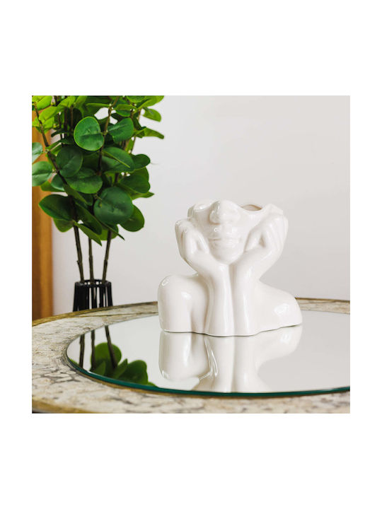 Koart Decorative Vase White 15x9x18cm
