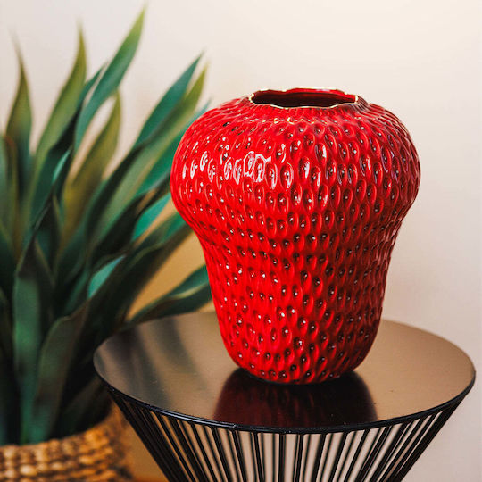 Koart Διακοσμητικό Βάζο Keramik Rot 22.5x25cm 1Stück