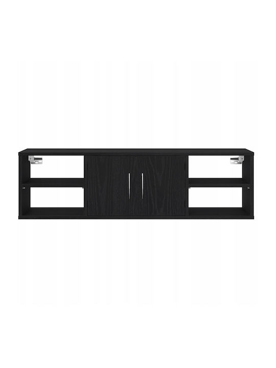 Regal Wand Black Oak 140x41x75cm