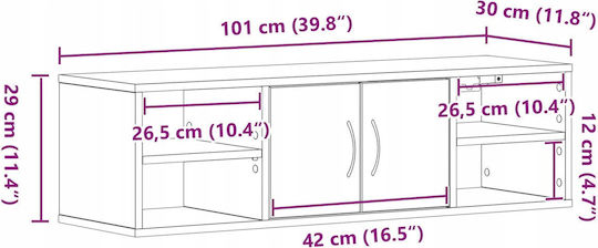 Ράφι Μαύρη Δρυς 140x41x75εκ.