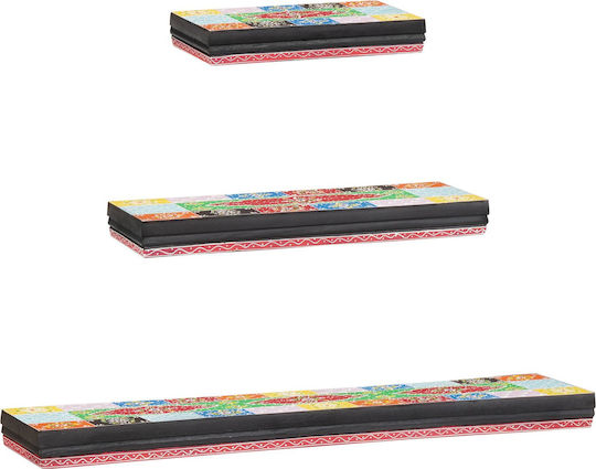 Mehrfarbige Wandregale (3 Stück) 100x20x6cm