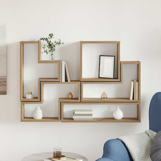 Cube Shelf Artisan Oak 96x12x64cm