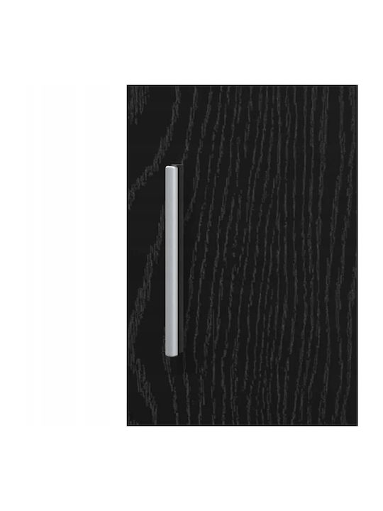 Cabinet Floor High Black Wood 30x42.5x185cm