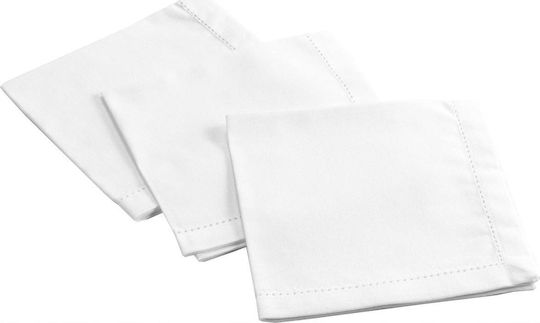 Serviette Set 3Stücke L-C Charline Set Weiß 40x40cm