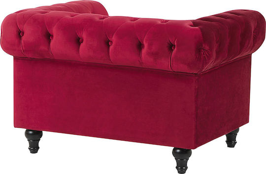 Sessel Samt Rot 110x75x70cm