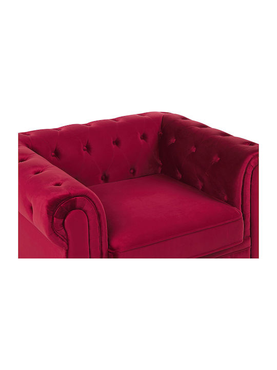 Velvet Armchair Red 110x75x70cm
