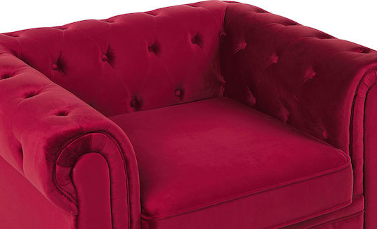 Sessel Samt Rot 110x75x70cm