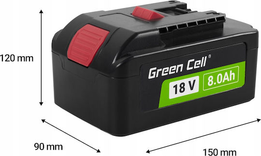 Green Cell Батерия за Инструменти 18V с Капацитет 8Ах