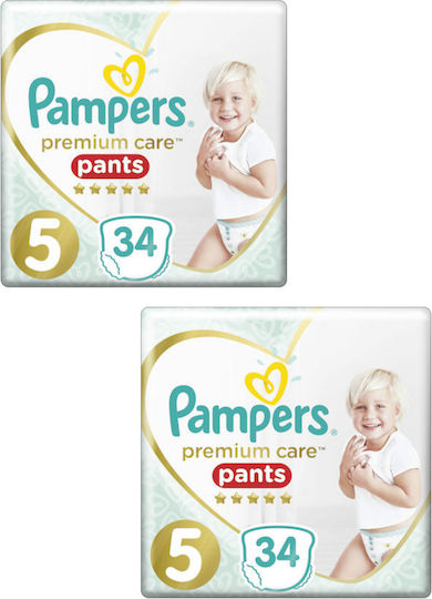 Pampers Πάνες Βρακάκι Premium Care 1+1 No. 5 για 12-17kg 68τμχ