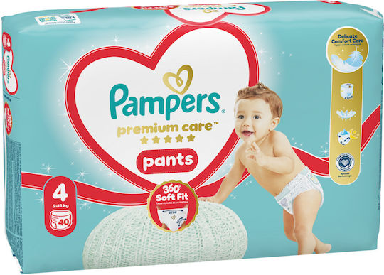 Pampers Πάνες Βρακάκι Premium Care Pants 1+1 No. 4 για 9-15kg 38τμχ