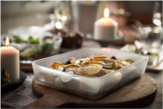Aderia Rectangular Heat-Resistant Glass Cookware 29x19x5cm