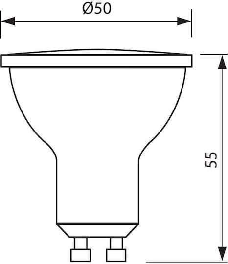 Vivalux LED Bulb 3W For GU10 Socket And MR16 Shape Warm White 250lm