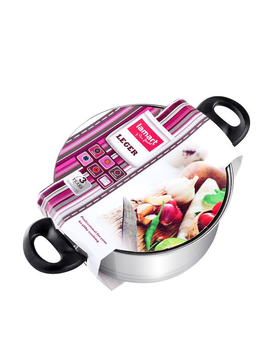 Lamart Βαθιά Ανοξείδωτη Κατσαρόλα 2.7lt / 18cm