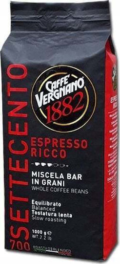 Caffe Vergnano 1882 Καφές Espresso Ricco 700 σε Κόκκους 1kg