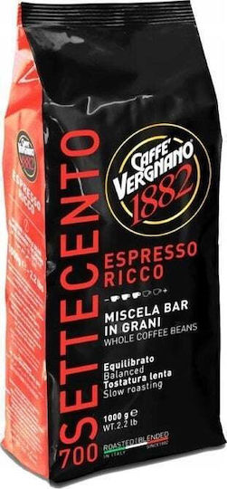 Caffe Vergnano 1882 Καφές Espresso Ricco 700 σε Κόκκους 1kg