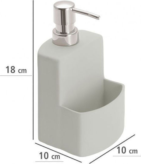 Wenko Festival Dispenser De Bucătărie Ceramică Cu Suport Pentru Burete Gri 380ml