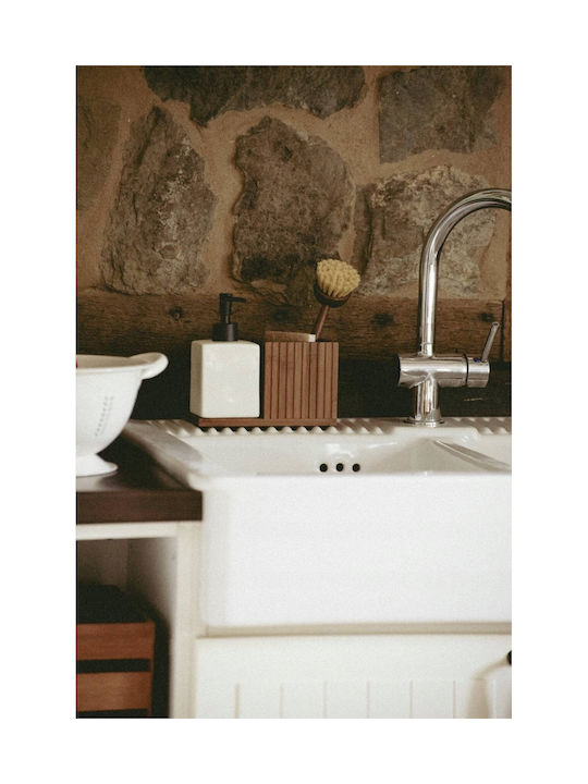 Wenko Bamboo Liquid Dispenser Organizer Mera