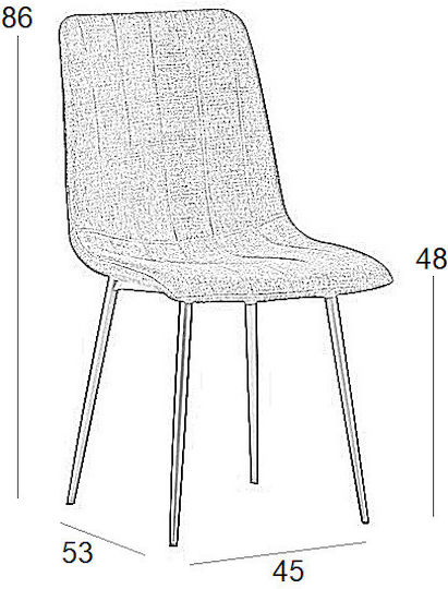 Καρέκλα Τραπεζαρίας Dora 43x50x85εκ. Beige Καρέκλα Τραπεζαρίας Dora 43x50x85εκ. Beige