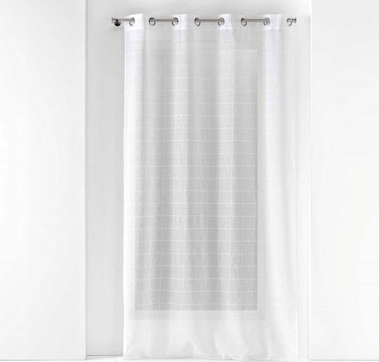Douceur d'Intérieur Curtain with Tunnel Fantasy White 140x240cm
