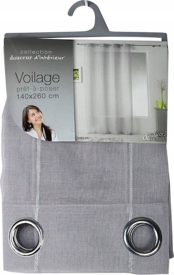 Douceur d'Intérieur Завеса с Копчета Linahe Сив 140x260бр