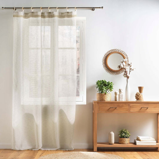 Douceur d'Intérieur Κουρτίνα με Τρουκς Λευκή 140x240εκ.