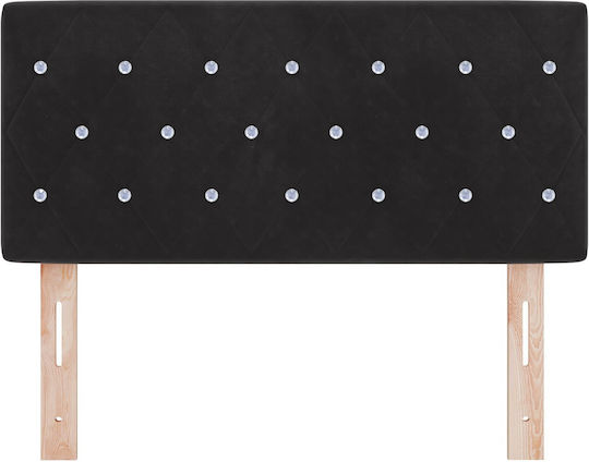 vidaXL Stoff-Kopfstütze für Betten Schwarz Samt 100x88cm