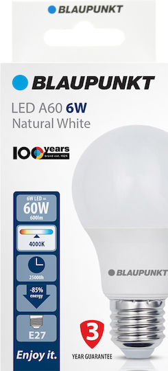 Blaupunkt Bec LED 6W Pentru Bază De Bec E27 Alb Natural