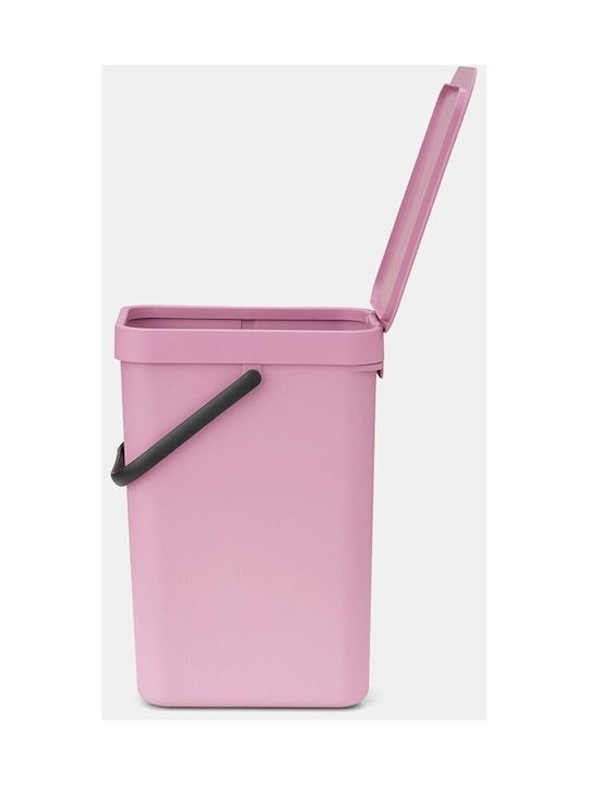 Brabantia Sort&go Κάδος Απορριμμάτων Πλαστικός Ροζ 12lt
