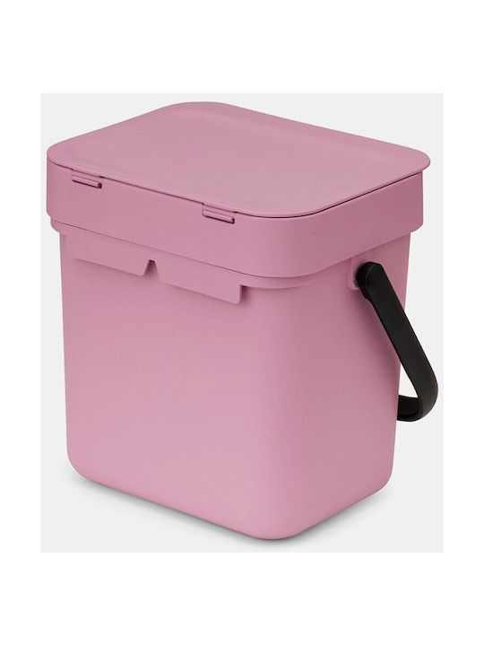 Brabantia Brabantia Sort & Go Waste Bin Plastic Pink 3L