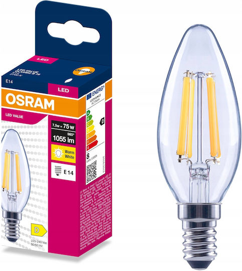Eko Light Λάμπα LED 7.5W για Ντουί E14 Θερμό Λευκό 1055lm