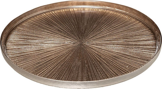 Atmosphera Astra Plate Shallow Glass Beige with Diameter 28cm