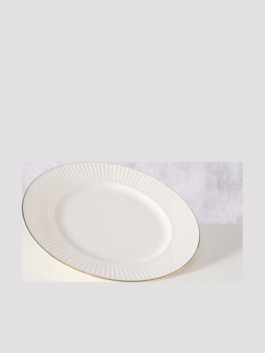 Boltze Plate Desert made of Porcelain Beige with Diameter 20cm