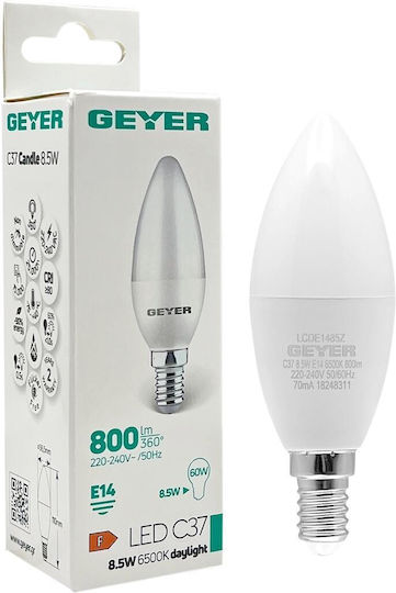 Geyer LED Bulb 8.5W for Socket E14 and Shape C37 Cool White