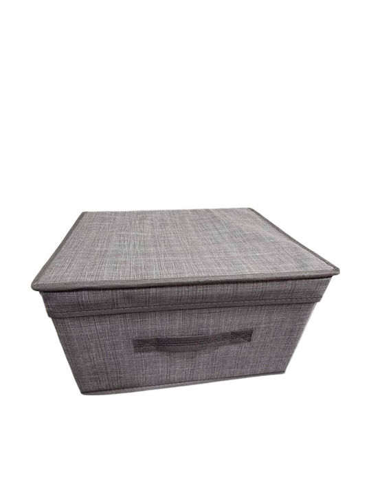 Plastic Storage Box with Lid Gray 35x30x20cm