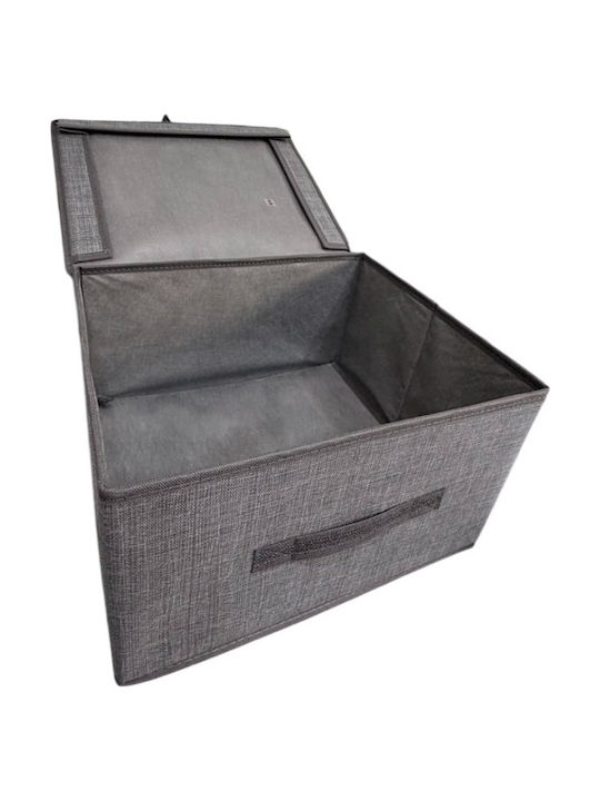 Plastic Storage Box with Lid Gray 35x30x20cm