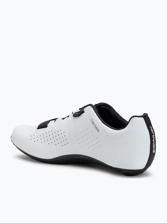 Northwave Storm Pantofi de ciclism de drum pentru bărbați joși albi