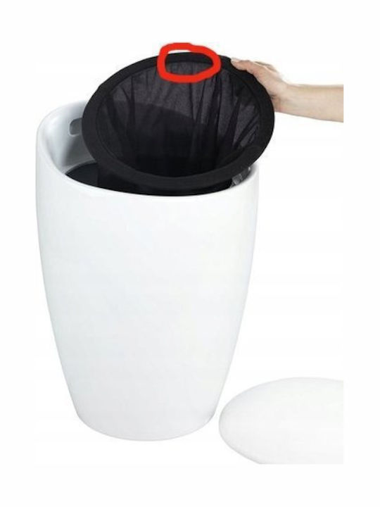 Wenko Wäschekorb aus Kunststoff Weiß