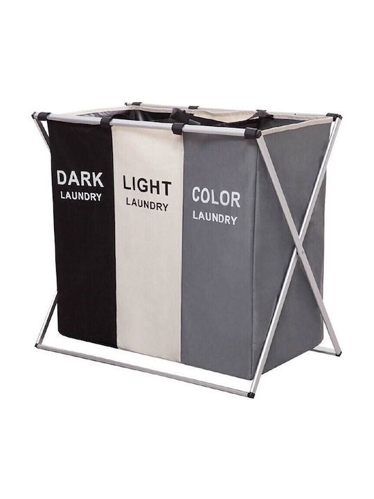 Wäschekorb Stoff Klappbar 60x35x60cm Weiß
