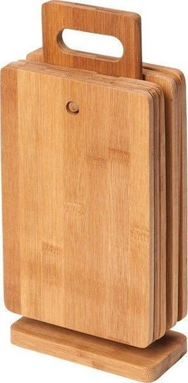 Kesper Βάση Σετ Επιφάνεια Κοπής Ξύλινη Καφέ 22x14cm 6τμχ