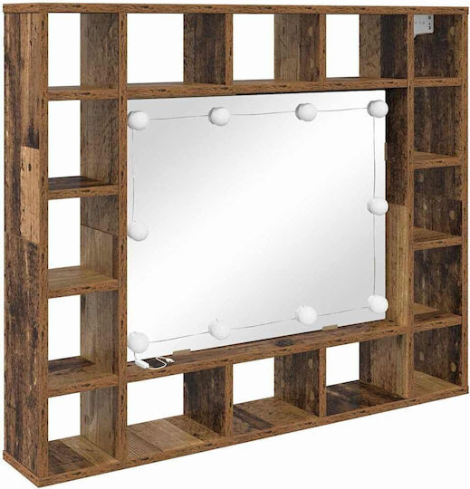 vidaXL Oglindă de Perete cu Ramă din Lemn & Iluminare LED 91x76.5cm 1buc vidaXL Oglindă de Perete cu Ramă din Lemn & Iluminare LED 91x76.5cm 1buc