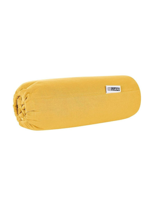 Beliani Cearșaf Single Bumbac Mustar 90x200cm