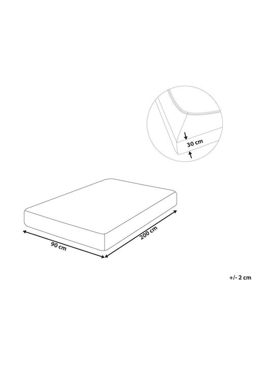 Beliani Σεντόνι Μονό Βαμβακερό Πράσινο 90x200cm