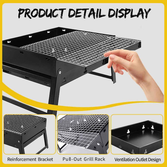 Uncle George Portable Charcoal Grill 43cmx30cm