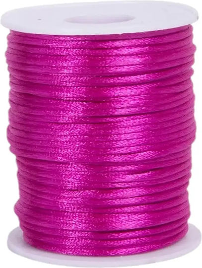 Schnürsenkel Satin Stoff 2mm Durchmesser 50m Burgundisch